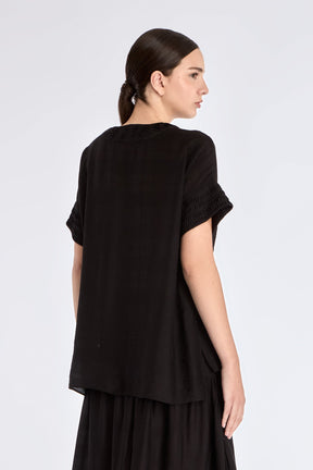 Ivy V-Neck Blouse | Black