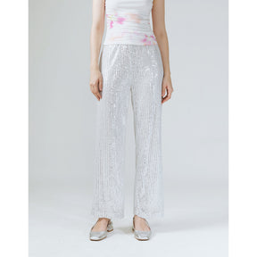 TYRA SILVER SEQUINS PANTS
