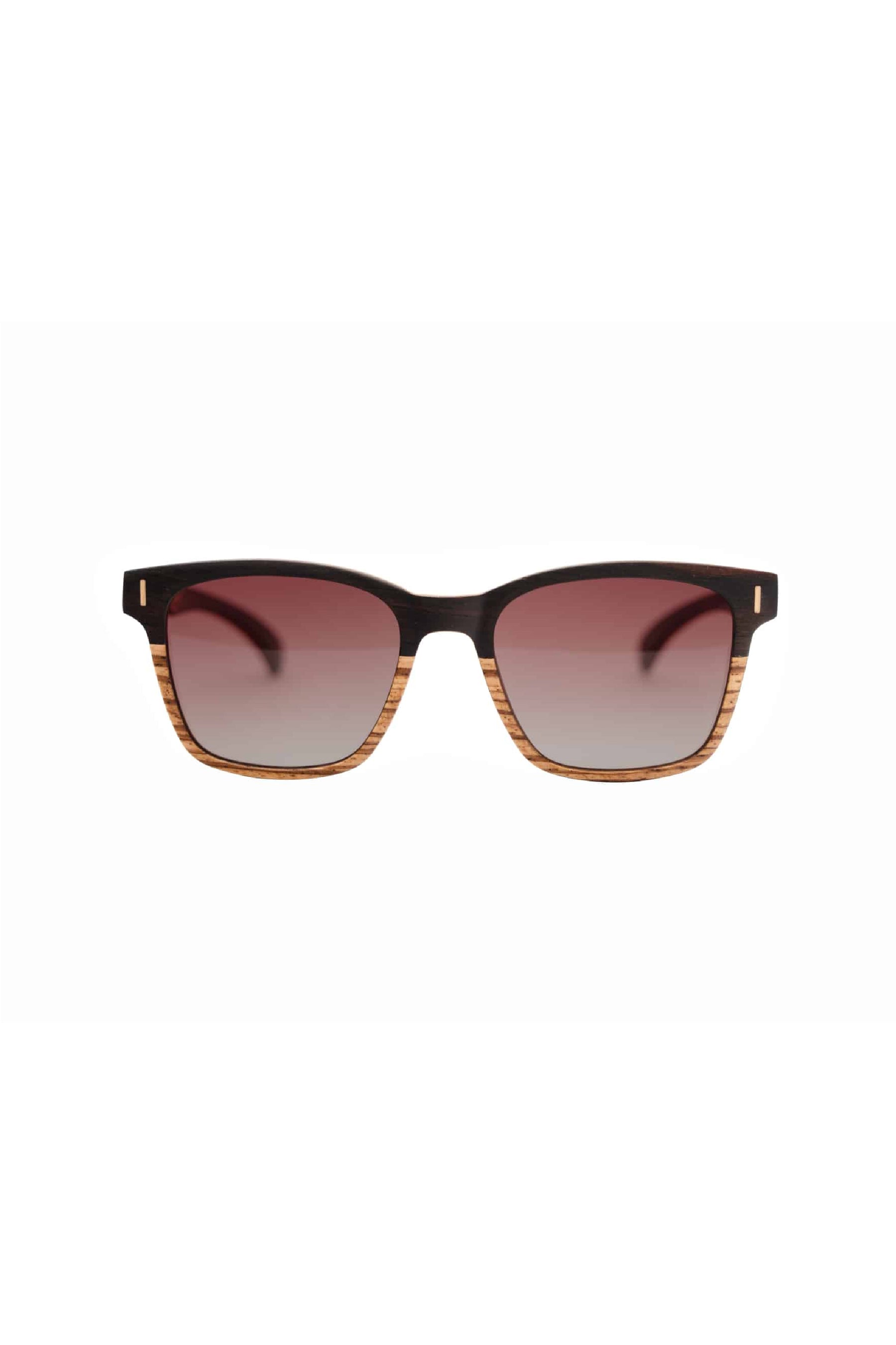 Zebra Wood Sunglasses with gradient lenses - INTI