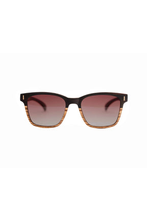 Zebra Wood Sunglasses with gradient lenses - INTI