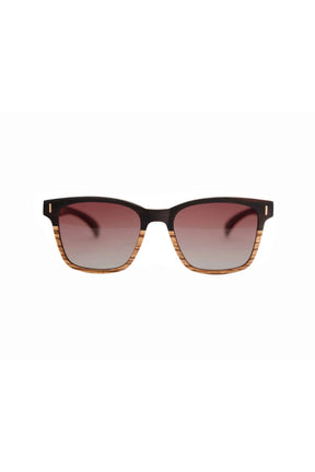 Zebra Wood Sunglasses with gradient lenses - INTI