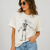 Vintage Human Anatomy Skeleton Graphic T-Shirt – Unisex Ivory Tee