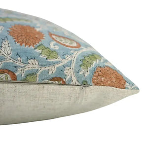 Traditional Hand Block Print Viscose Linen Pillow Cover - Gopi