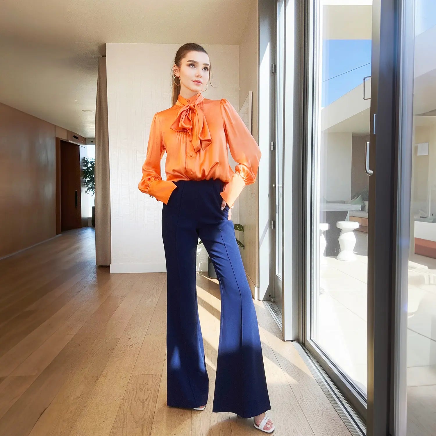 Jessica Flare Crepe Pant