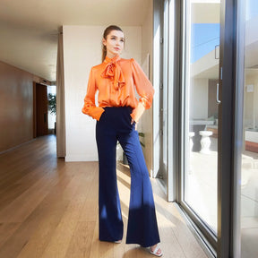 Jessica Flare Crepe Pant