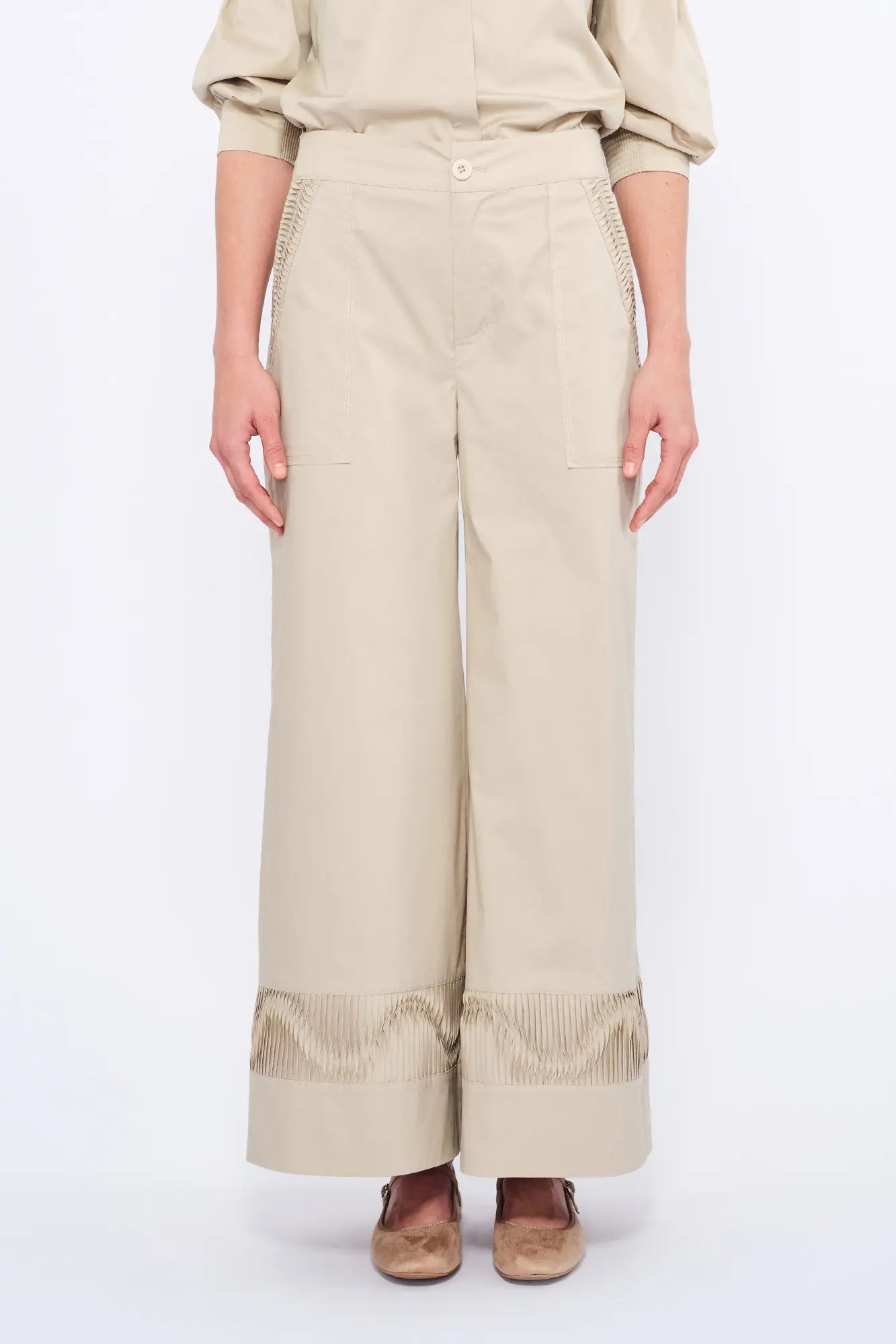 Viena Sculptural Hem Trouser | Pristine