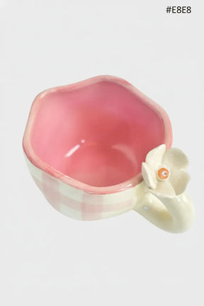 Ceramic Handmade Cup - Daisy Pink, 200ml