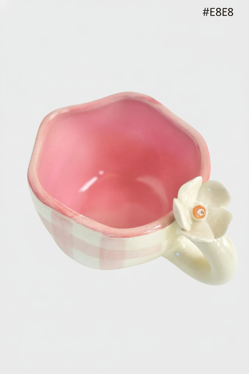Ceramic Handmade Cup - Daisy Pink, 200ml