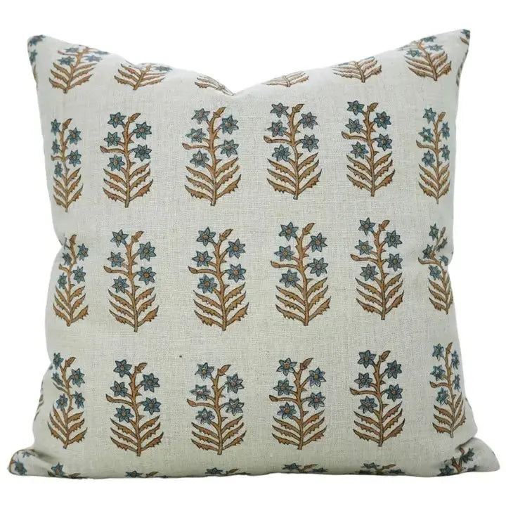 Artisan Hand Made Block Print Pure Linen Pillow Cover- Inderdhanush