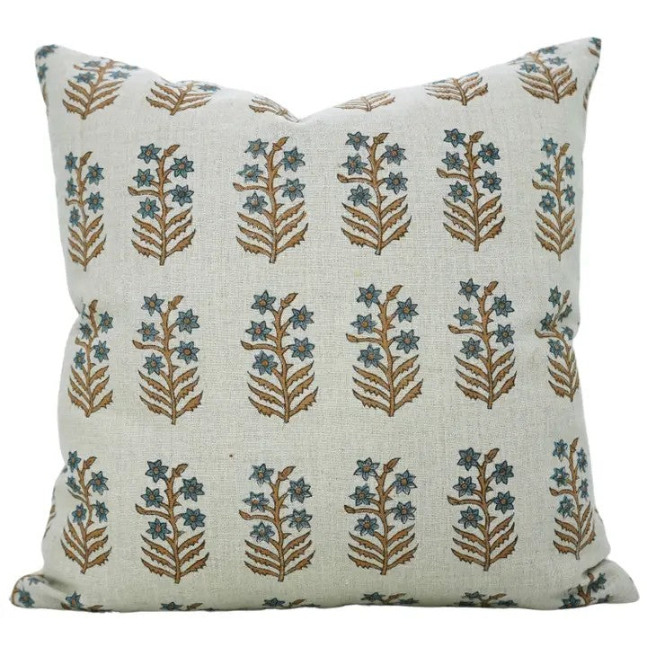 Artisan Hand Made Block Print Pure Linen Pillow Cover- Inderdhanush