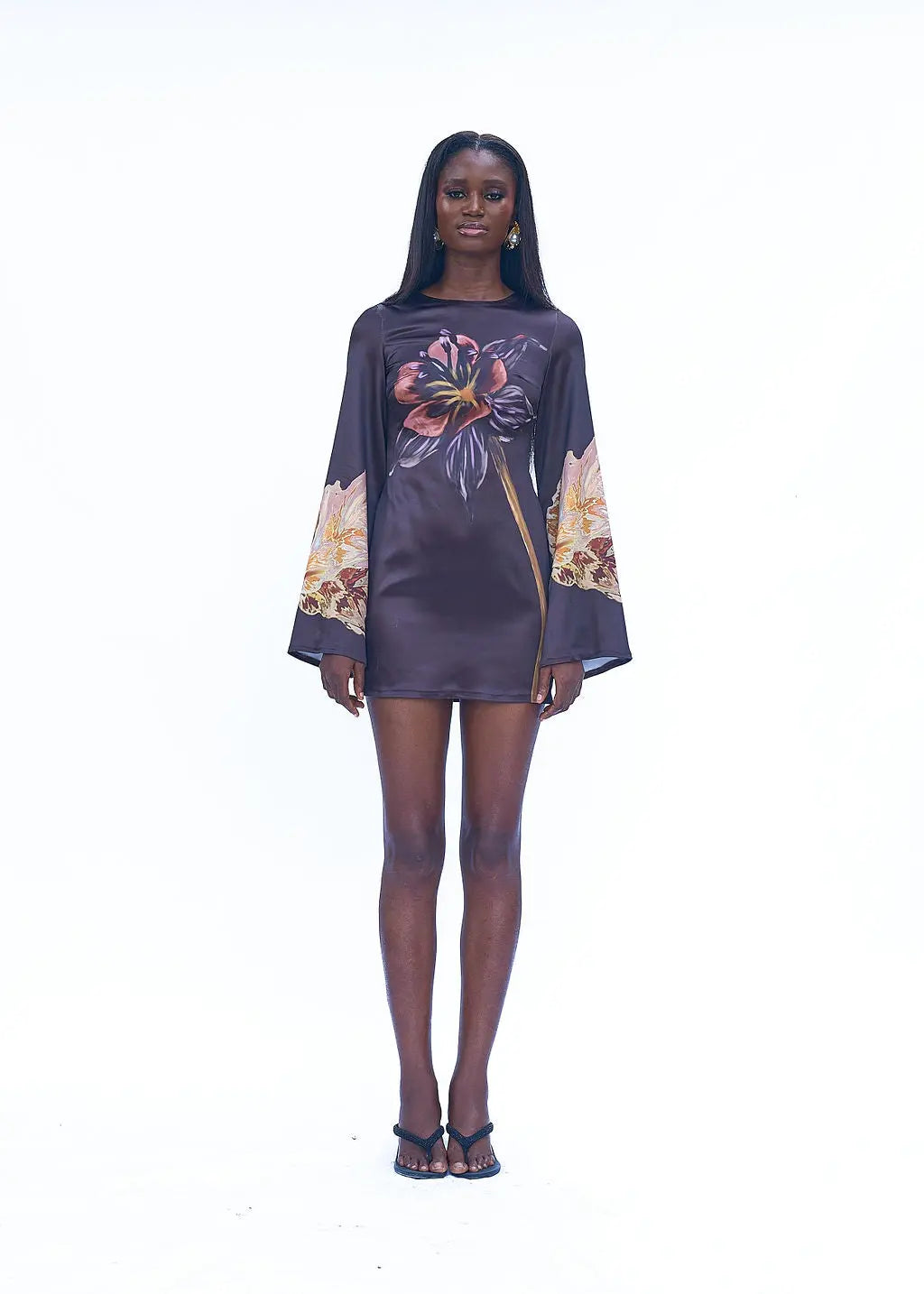 SISI DRESS- BROWN MAGNOLIA