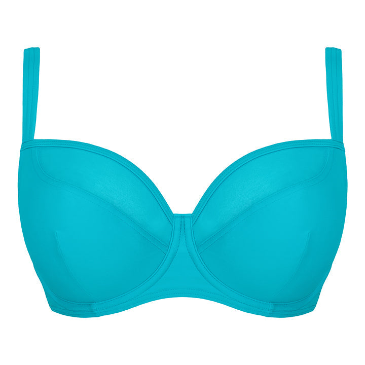 Curvy Kate Sheer Class Padded Balcony Bikini Top Turquoise