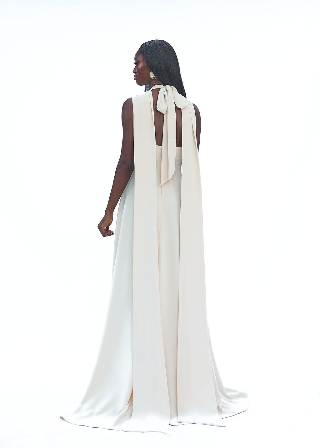 DEA HALTER DRESS - CREAM
