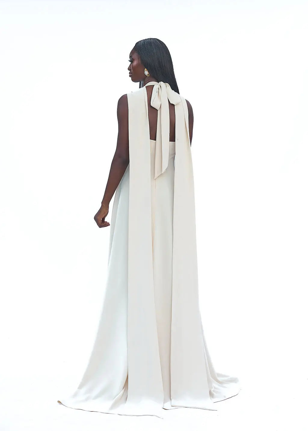 DEA HALTER DRESS - CREAM