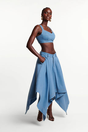 Light Denim SABINA Handkerchief Skirt