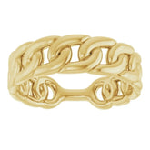 Stackable Chain Link Ring in 14K Gold