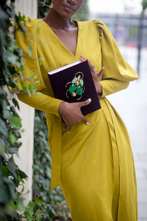 Tofe Velvet Book Clutch