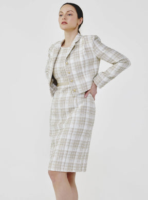 Tailored Cropped Tweed Jacket