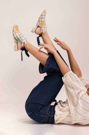 Matisse Leather Flat Print Sandals
