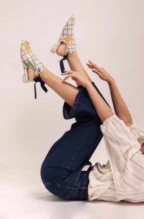 Matisse Leather Flat Print Sandals