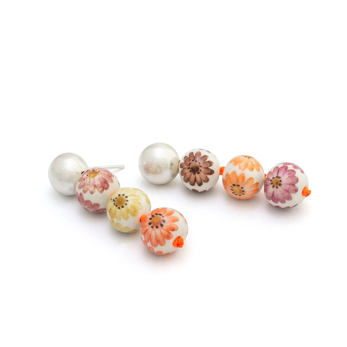 CARMEN Ceramic and Silver Sphere Earrings