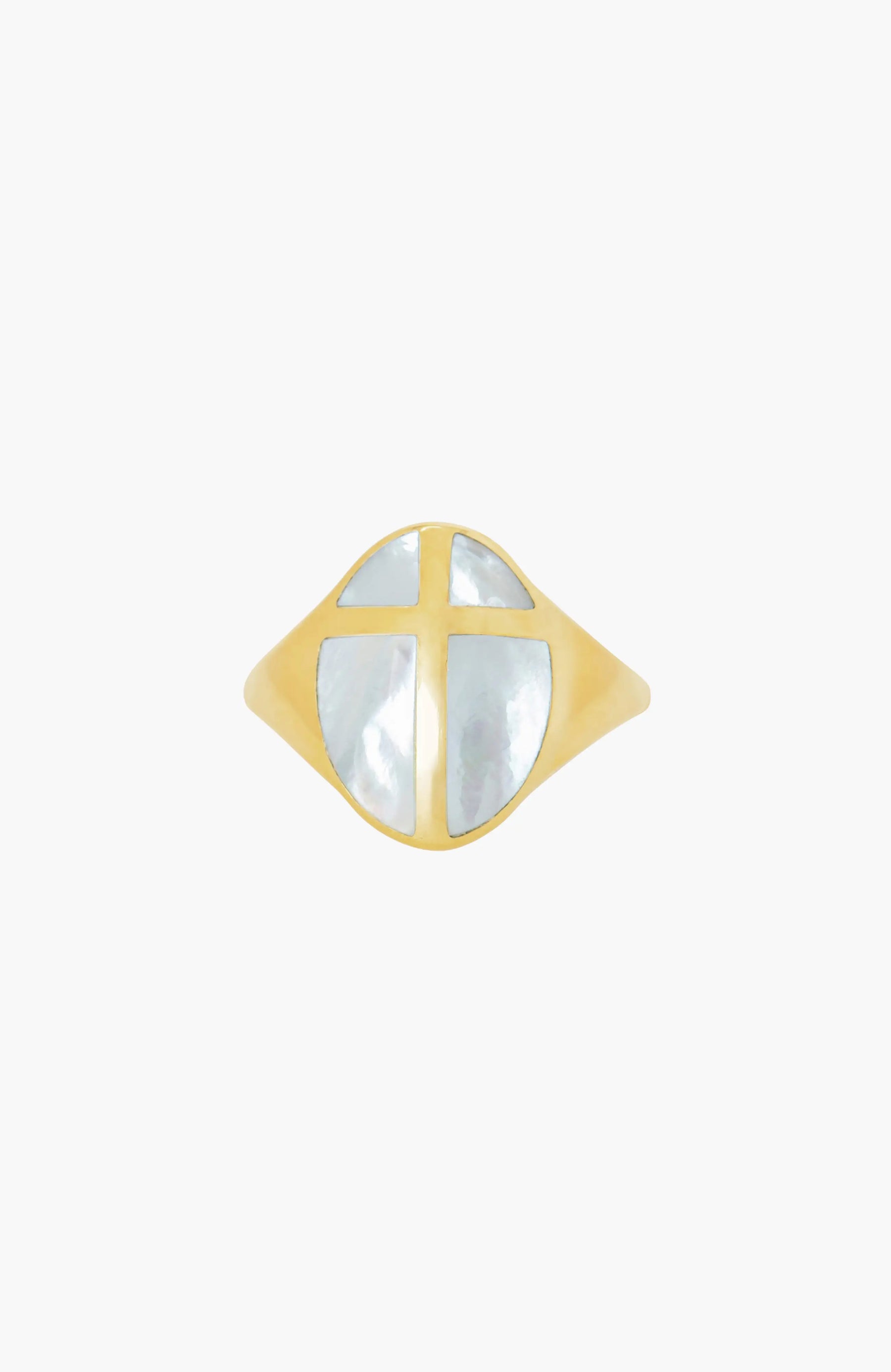Mother Of Pearl Cross Ring