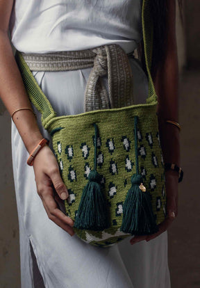 Leopard Verde Wayuu Bag