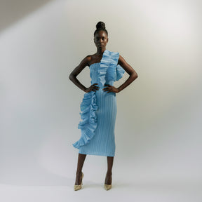 Elegant One-Shoulder Midi ‘Noelle” Dress
