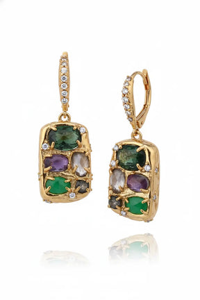 Mosaic Agate Earrings