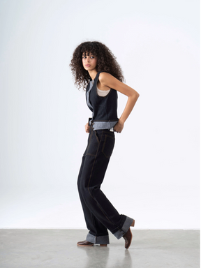 Cuffed Denim Pants