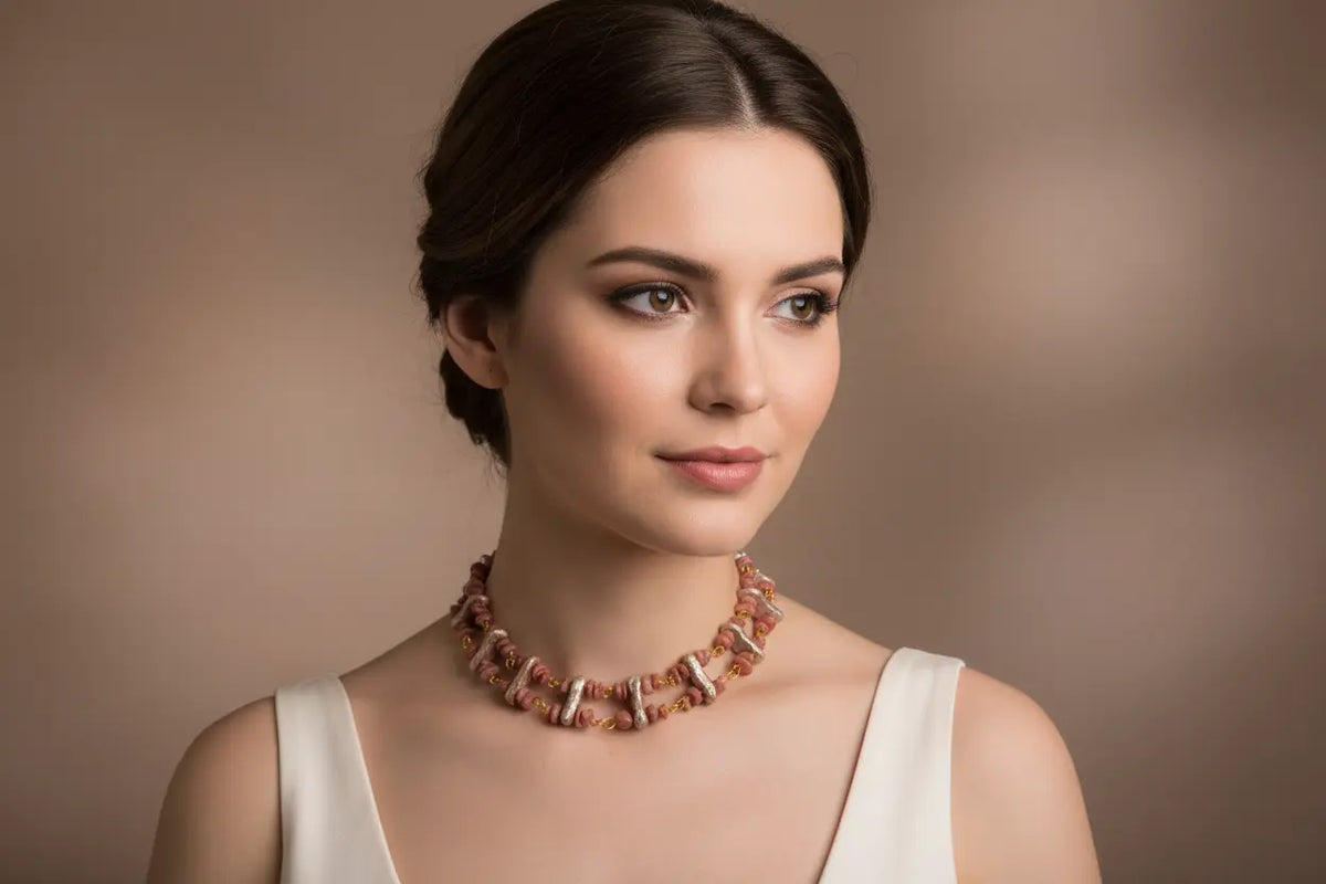 Sicilia Ceramic & Semi-precious Choker