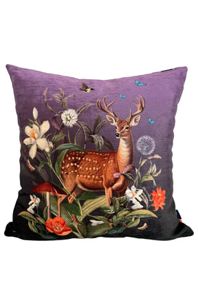 Woodland Deer Velvet Pillow