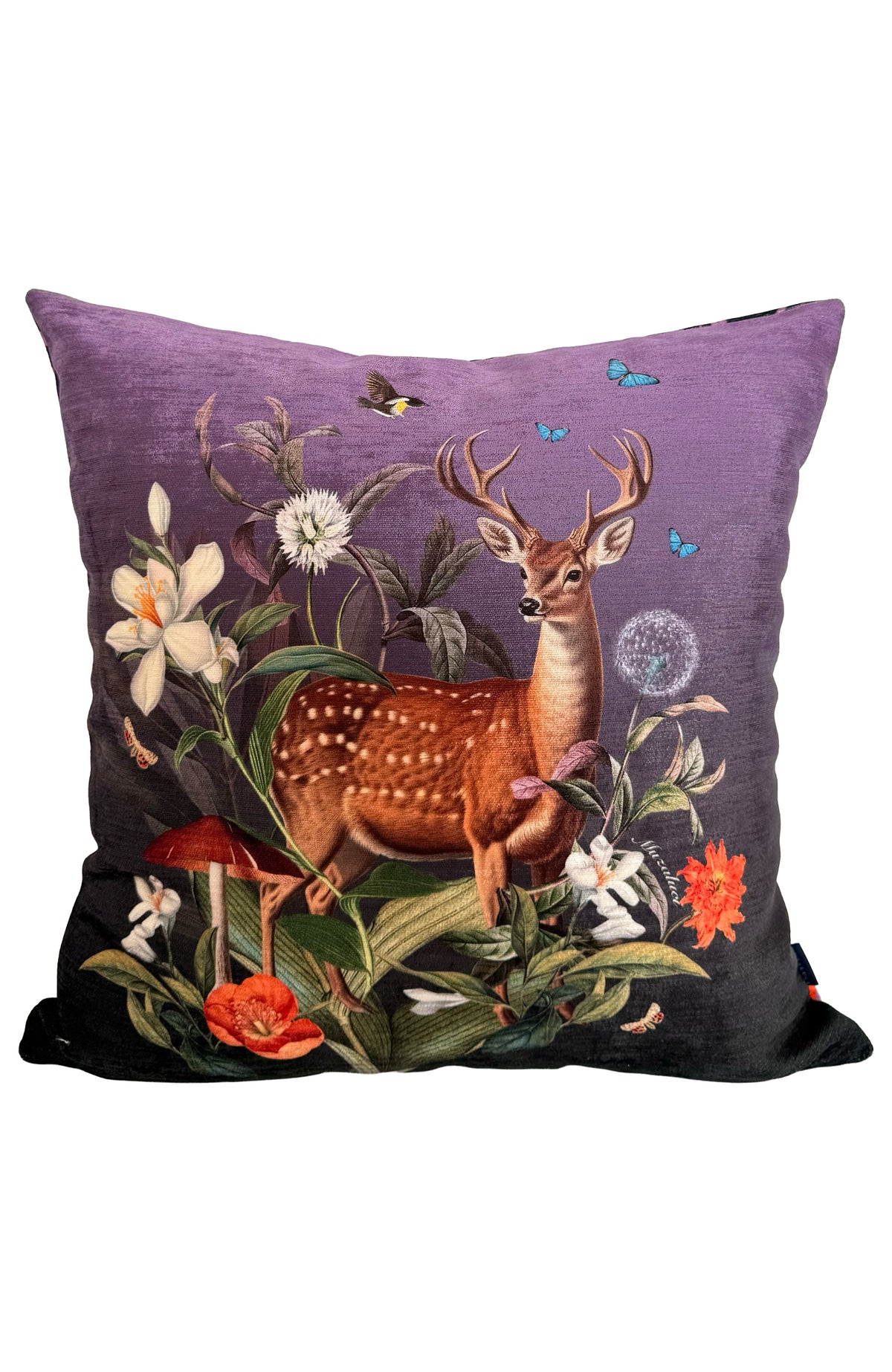 Velvet Pillow - Woodland Deer