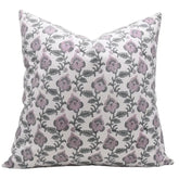 Traditional Hand Block Printed Thick Cotton White Pillow Cover -  Madhubala