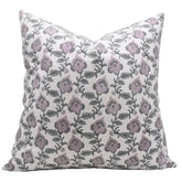 Traditional Hand Block Printed Thick Cotton White Pillow Cover -  Madhubala