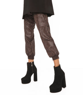 Sleek Black Suede Booties with Platform Heels Mikah