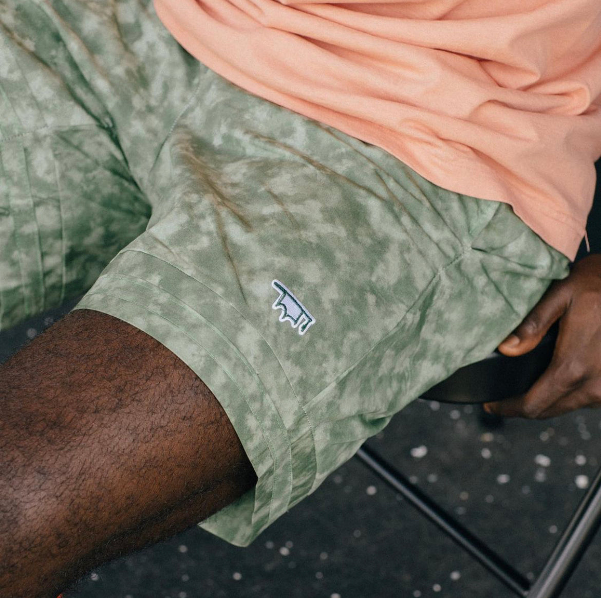 Uniform “GAME DAY” Shorts - Marble Camo Green