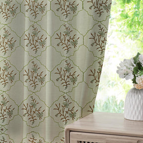 Boho Hanging Pure Linen Pleated Curtain  - Vidhya