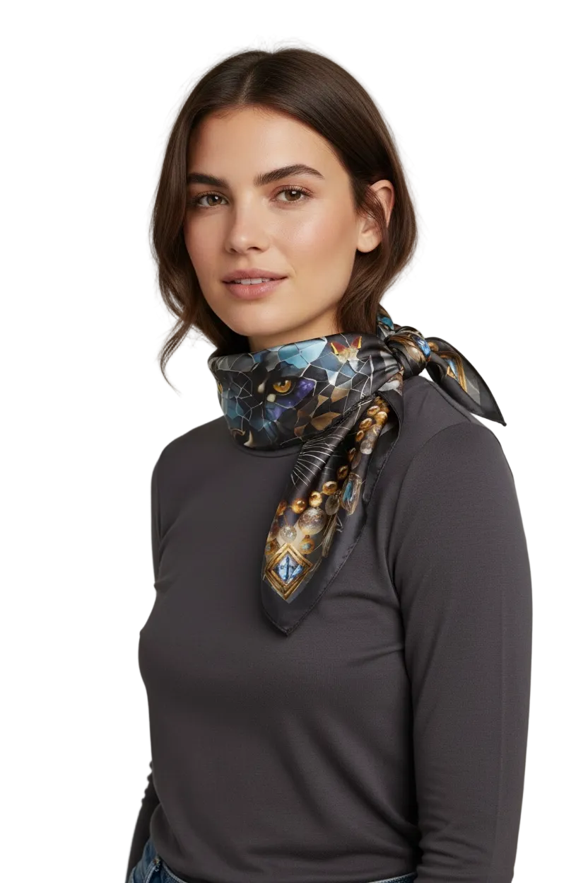 Dusk's Crystal Guardian Extra Large Silk Scarf