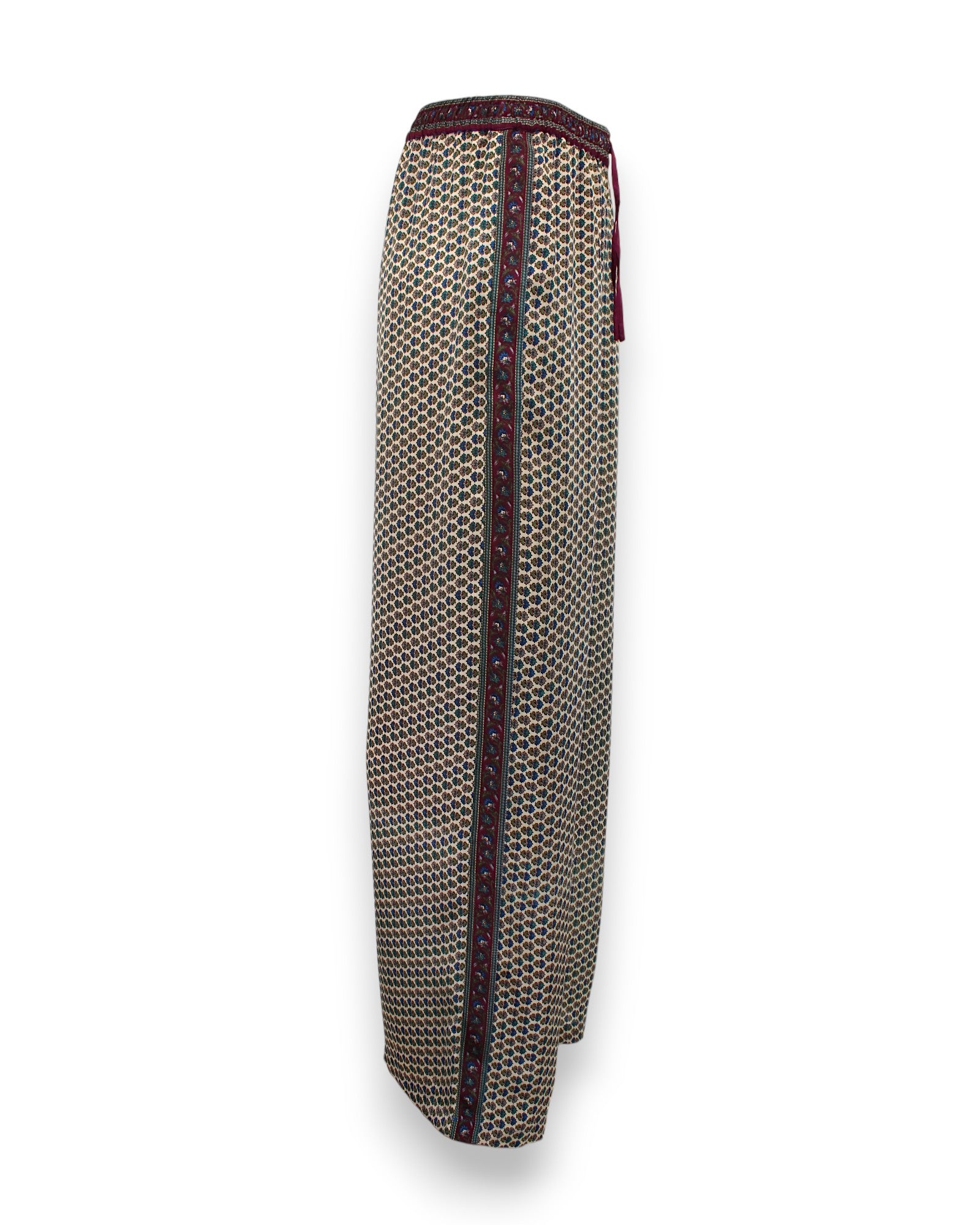 Embossed Botanic Crepe Pant - Forest Plum