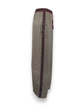 Embossed Botanic Crepe Pant - Forest Plum