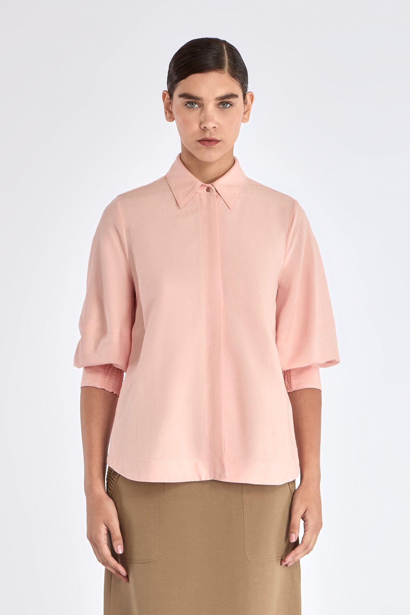 Tatiana Puff Sleeve Blouse | Rose