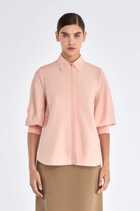 Tatiana Puff Sleeve Blouse | Rose