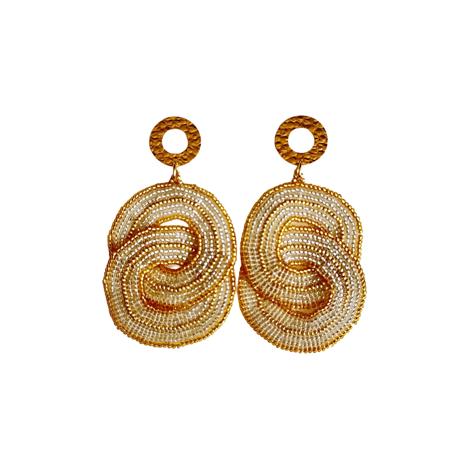 CRISSCROSSED CIRCLES EARRINGS