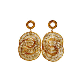 CRISSCROSSED CIRCLES EARRINGS