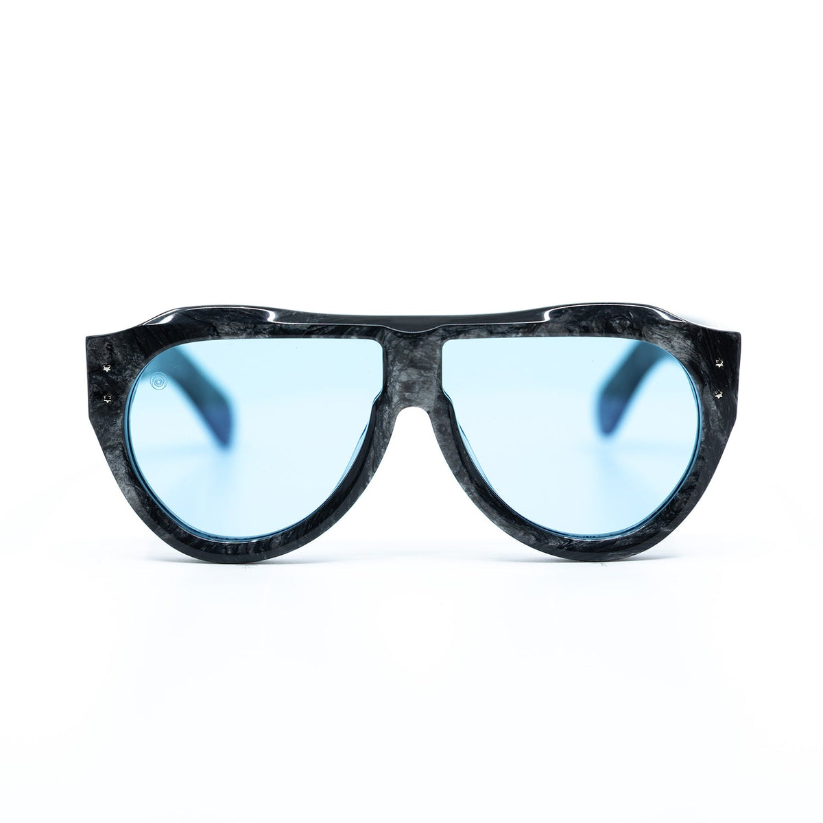 Otto Sunglasses with Marble Frame & Light Blue Lens | Taxxon X Cruzada Special Edition