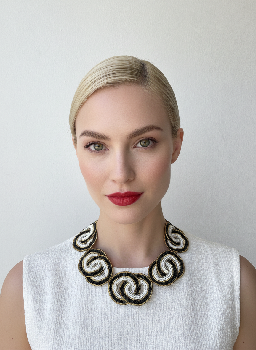 CRISSCROSSED CIRCLES NECKLACES