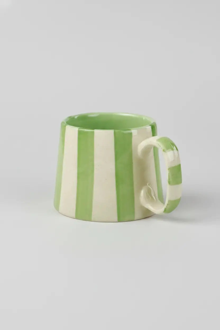 Ceramic Striped Coffee Cup Set - 220ml