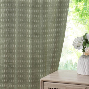 Classic Indian Printed Thick Linen Pleated Curtain - Omji