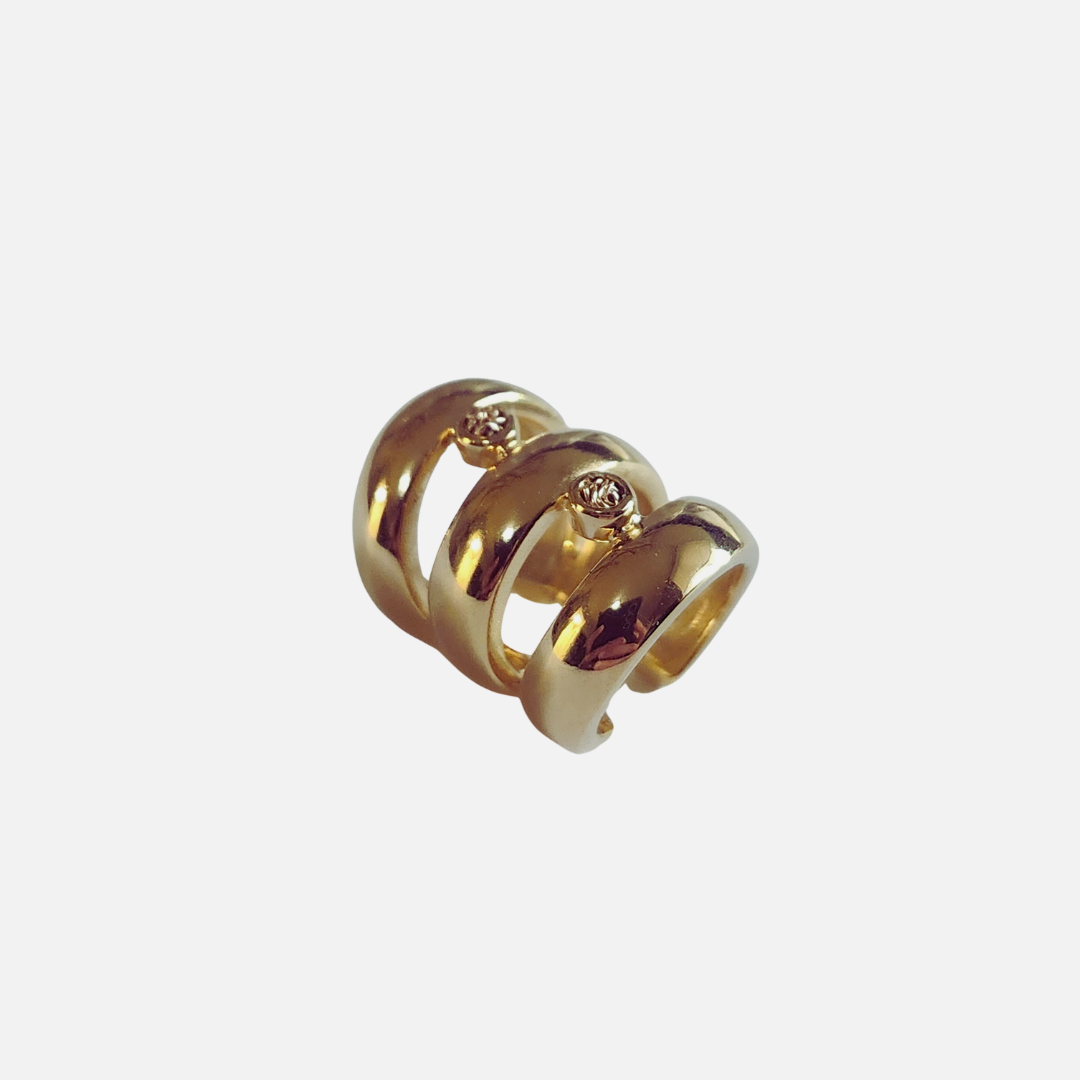 Elegant Gold Rainbow Ear Cuff
